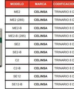 CELINSA TRIESTADO Mando garaje compatible
