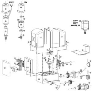 despiece repuestos motor corredera EMFA CU - Poteco - Mover - Roller 1