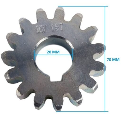 Piñón engranaje cincado motor corredera Z16 M4