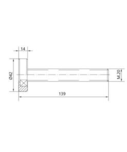 Polea Guia Hierro 42mm U-50 metrica 20 1