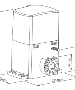 Kit AT PLUS 2500KG motor puerta corredera uso intensivo 6
